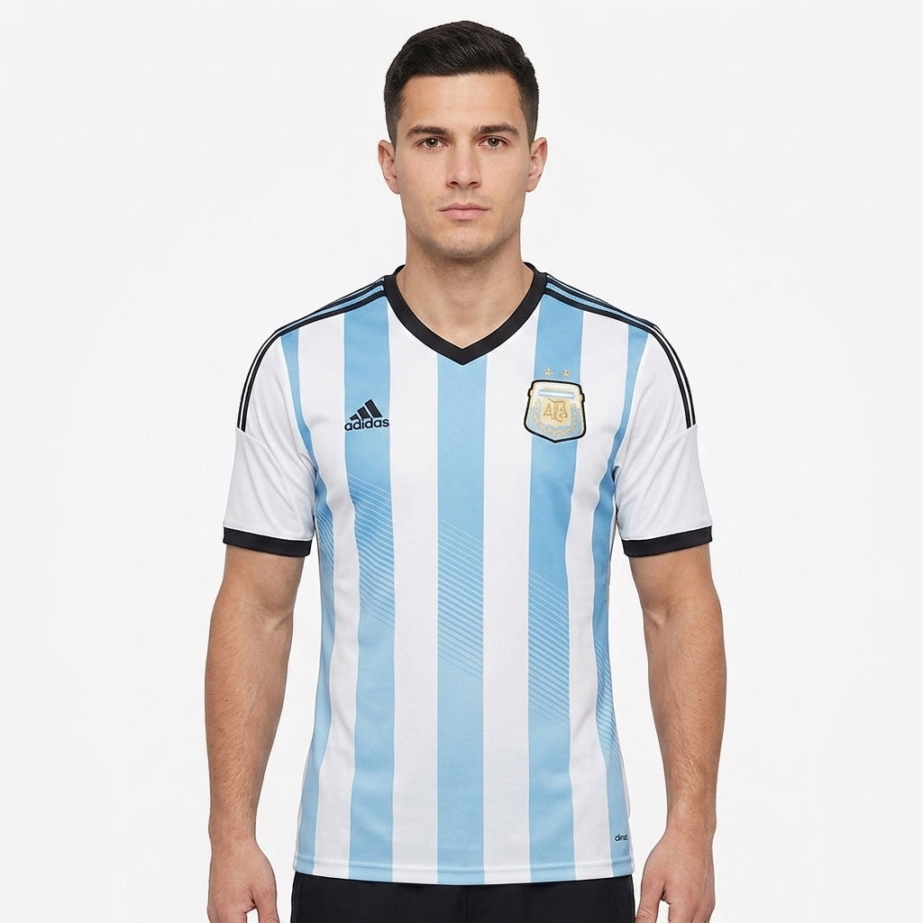 Camisa Argentina 2014 Retrô Masculina - Casa