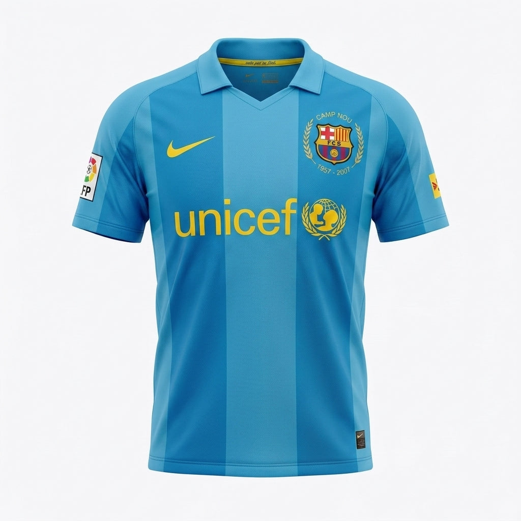 Camisa Barcelona 2007/2008 Retrô Masculina - Visitante